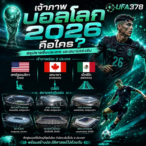 เจ้าภาพบอลโลก 2026 คือใคร? สรุปรายชื่อประเทศ และสนามแข่งขัน